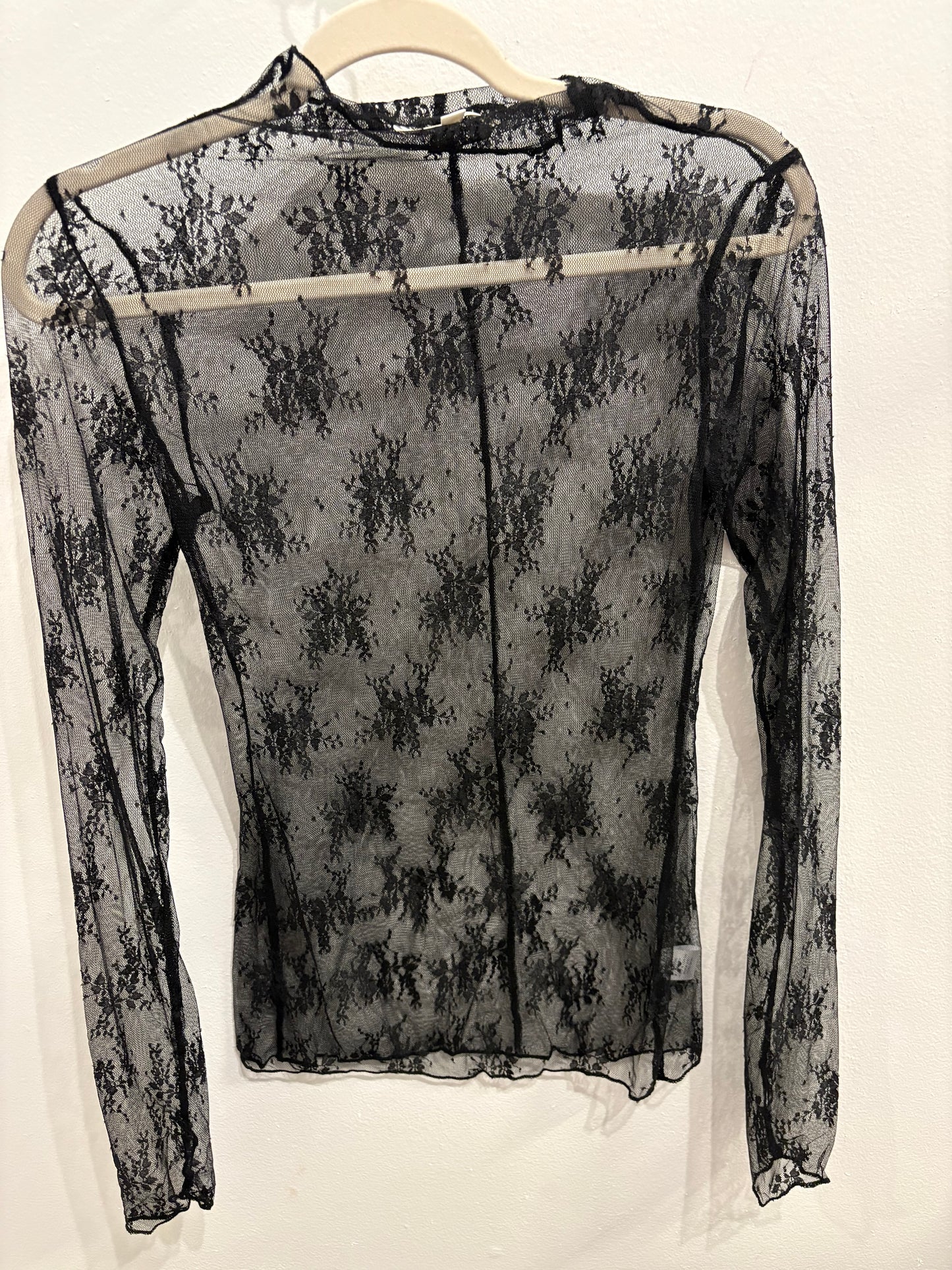 Lacey Layering Tee - Black