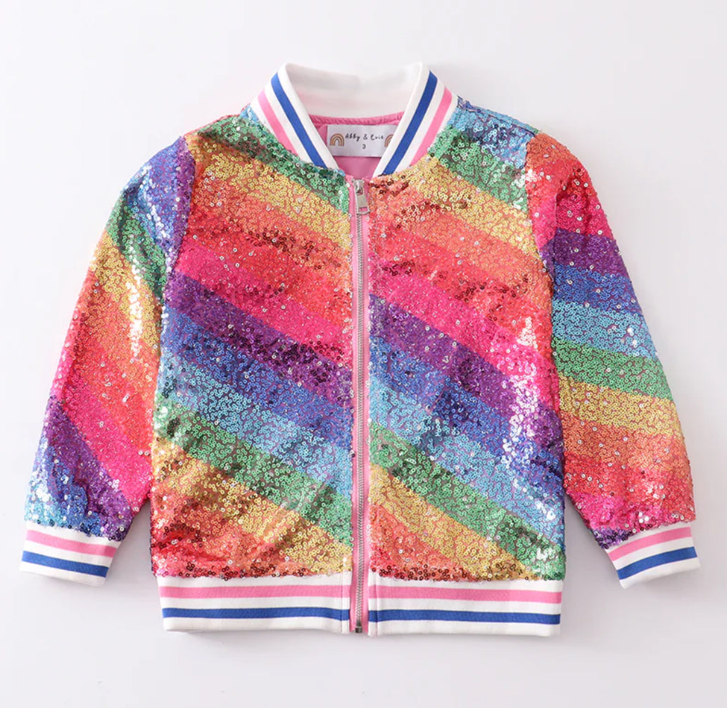 Rainbow Sequin Jacket