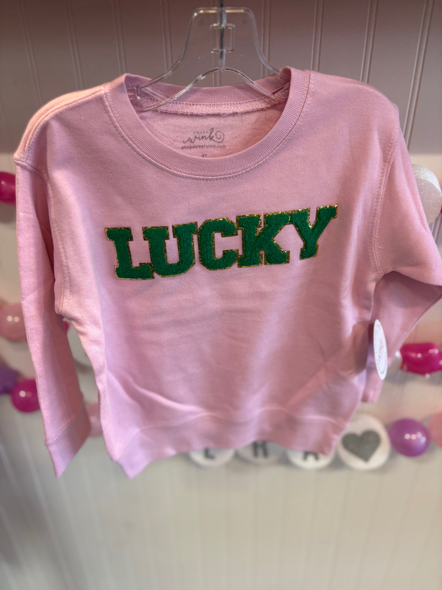 Pink Lucky Sweatshirt - Youth