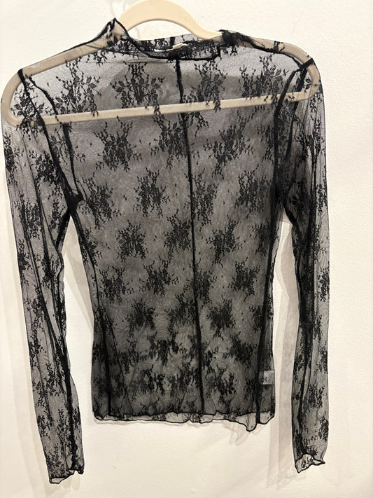 Lacey Layering Tee - Black
