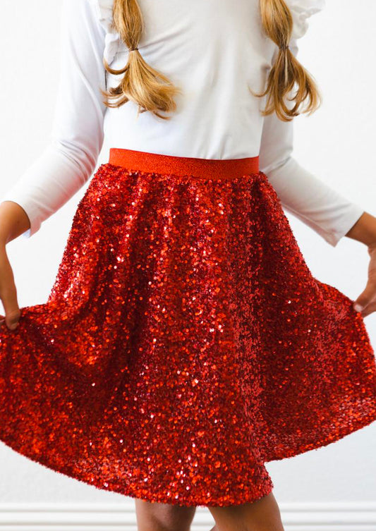 Red Twirl Skort
